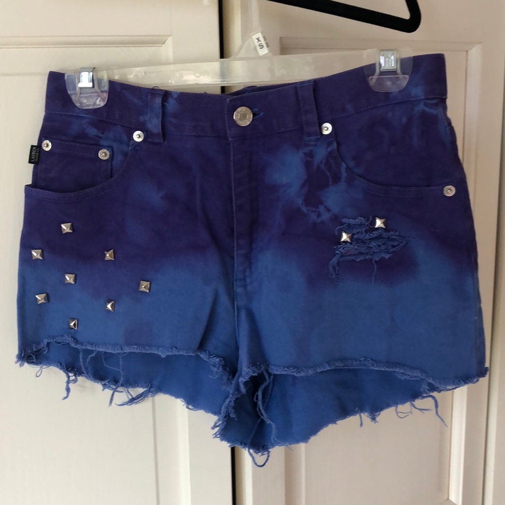 High-waisted Dip Dyed Jean Shorts